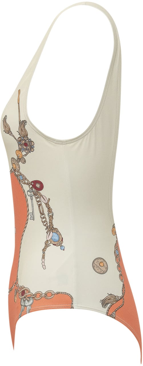 Versace Costume Intero con Stampa Gioiello Oranje