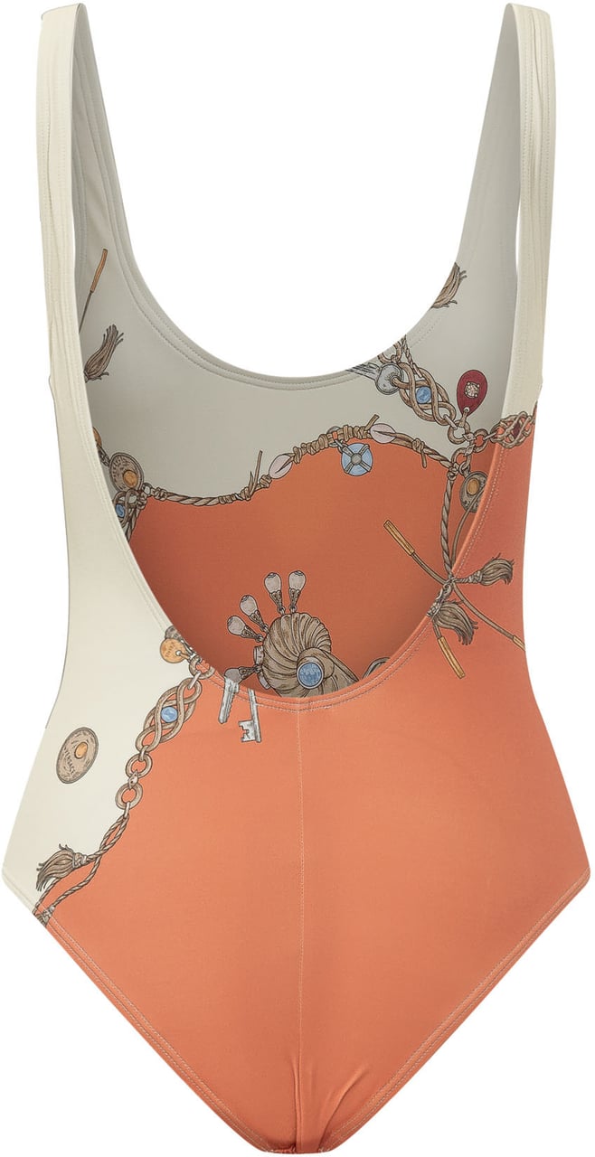Versace Costume Intero con Stampa Gioiello Oranje