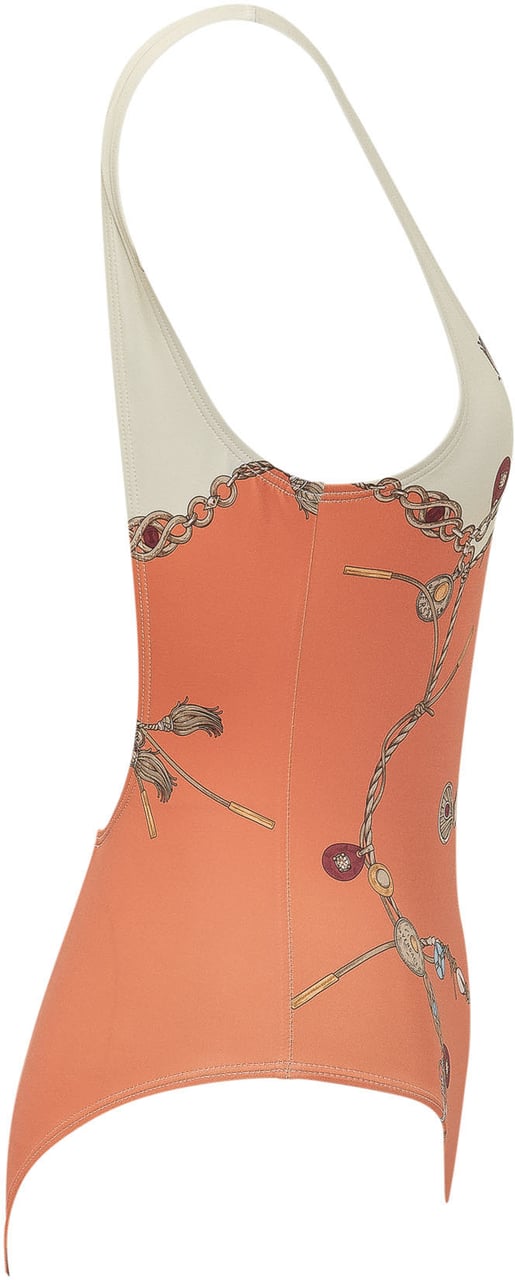 Versace Costume Intero con Stampa Gioiello Oranje