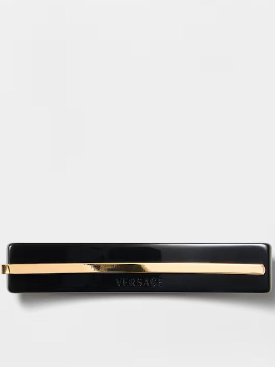 Versace Black Glossy Medusa Emblem Barrette Zwart