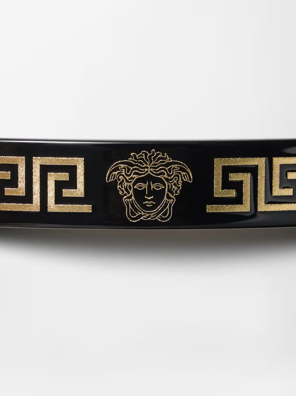 Versace Black Glossy Medusa Emblem Barrette Zwart