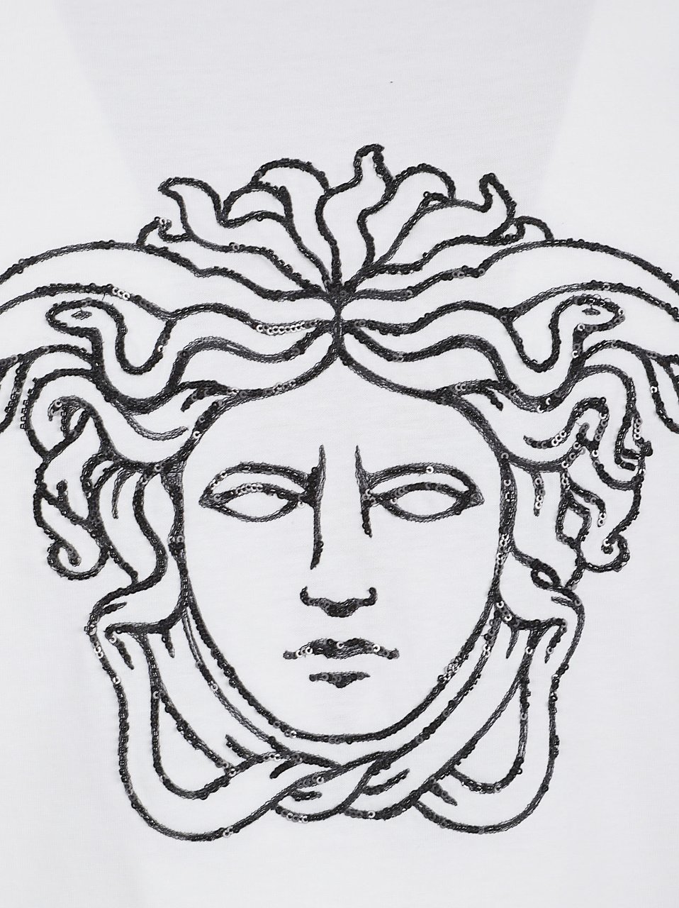 Versace Iconic Medusa Head Graphic White T-Shirt Wit