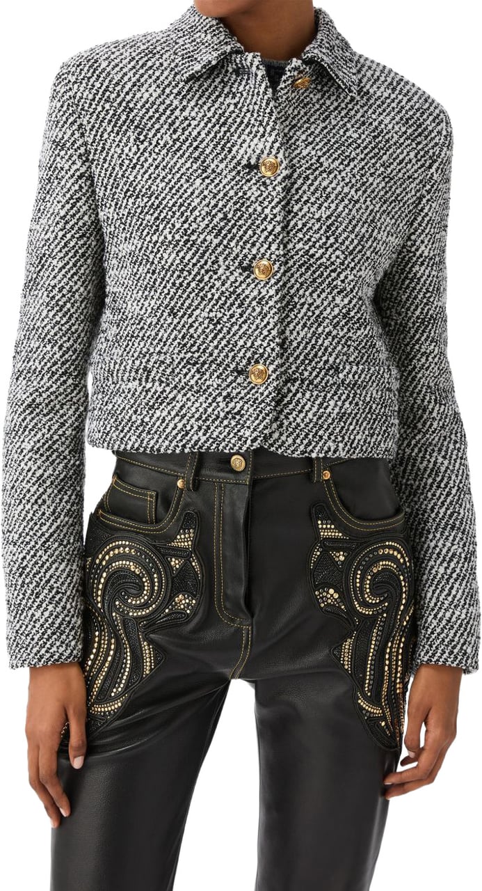 Versace Jackets Black Donkergrijs