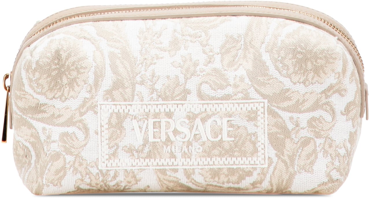 Versace Canvas Athena Beauty Pouch Bruin