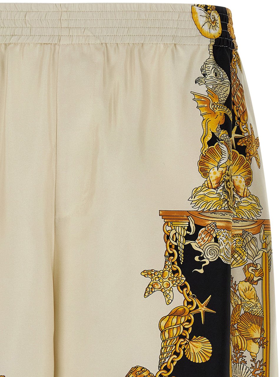 Versace Multicolor Silk Bermuda Shorts Divers