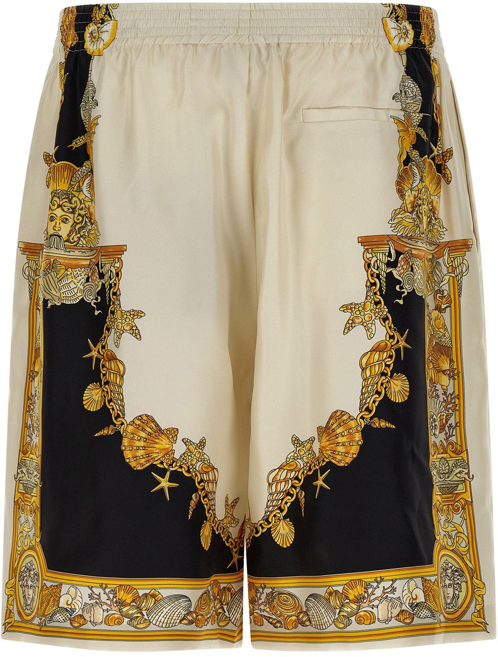 Versace Multicolor Silk Bermuda Shorts Divers