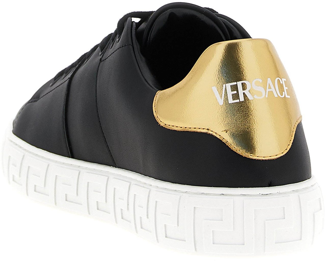 Versace Black Nylon Low Top Sneakers Zwart