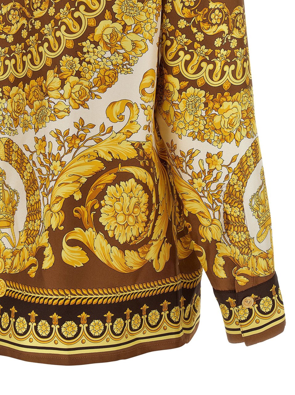 Versace Gold Silk Blouse Goud