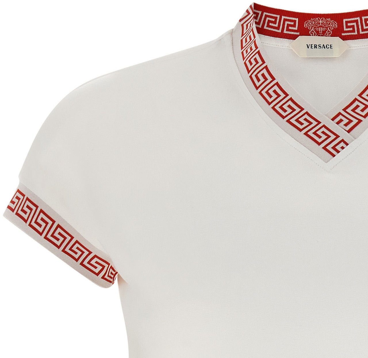 Versace Multicolor Cotton T-Shirt Rood