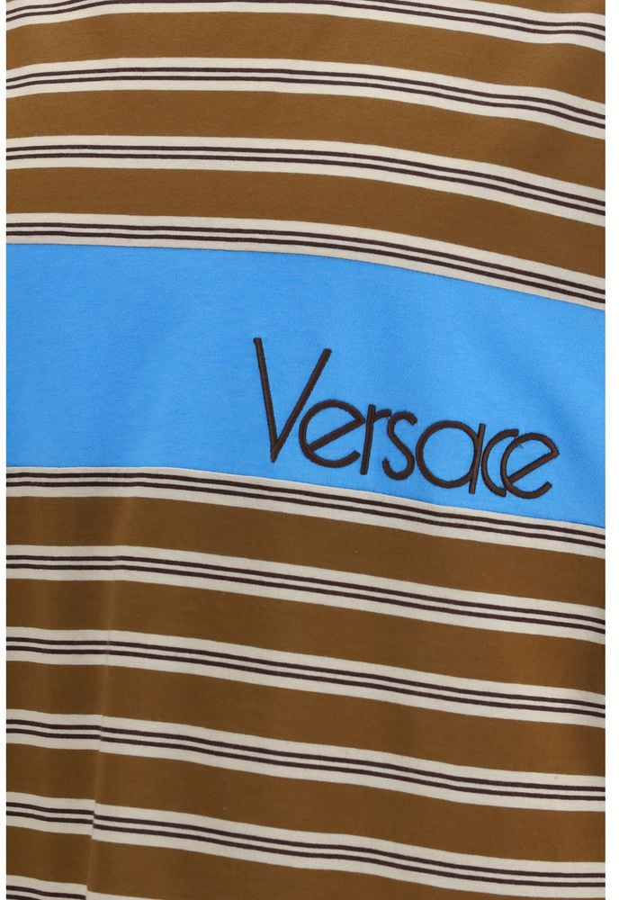 Versace Brown Cotton T-Shirt Bruin