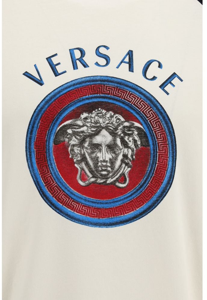 Versace White Cotton T-Shirt Wit