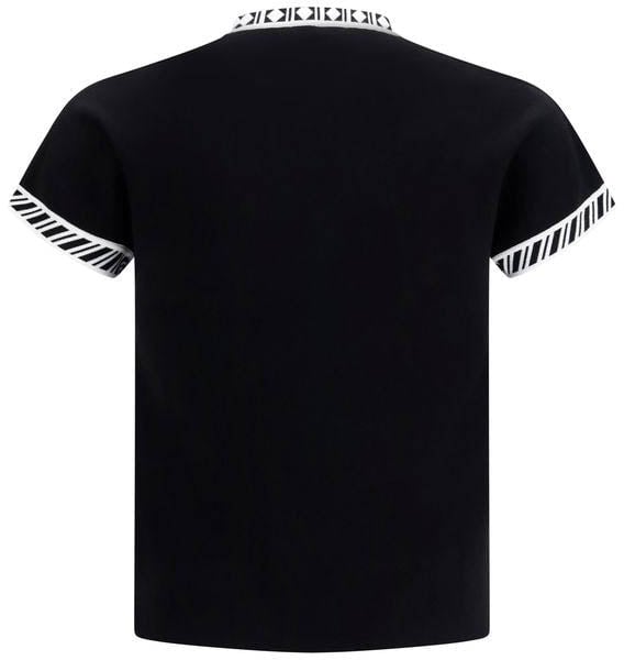 Versace Black Cotton T-Shirt Zwart