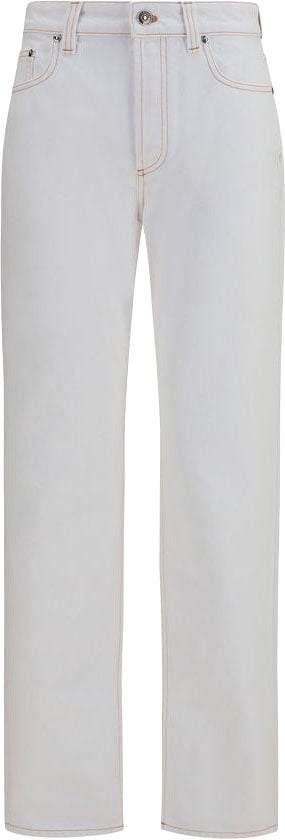 Versace White Cotton High-Waisted Jean Wit