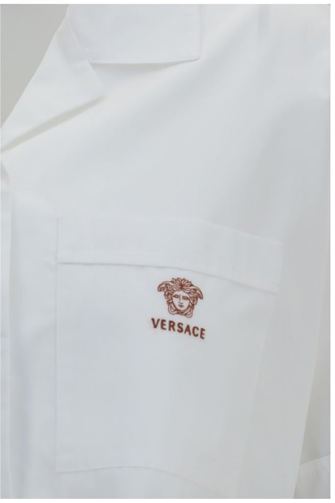 Versace White Cotton Dress Shirt Wit