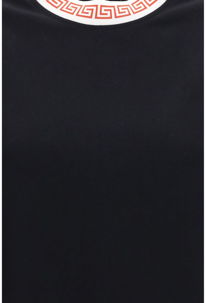 Versace Black Cotton T-Shirt Zwart