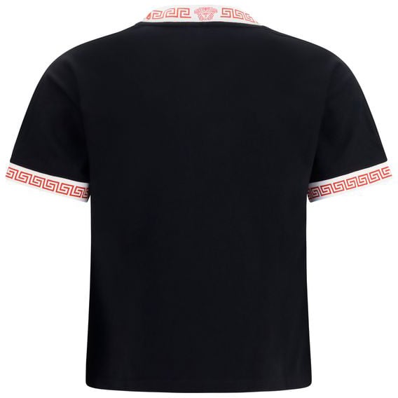 Versace Black Cotton T-Shirt Zwart