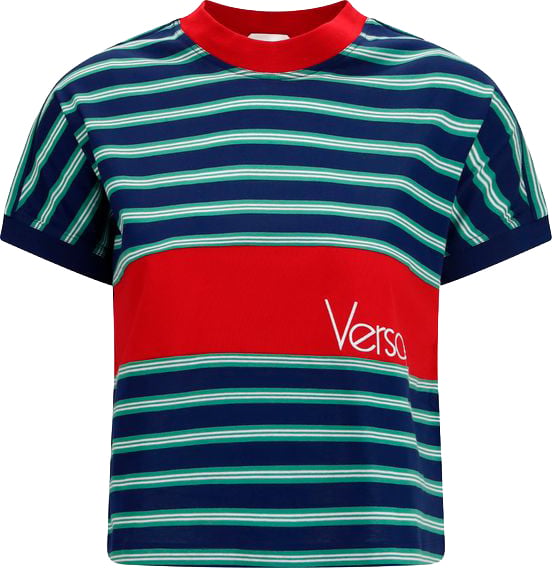 Versace Multicolor Cotton T-Shirt Divers