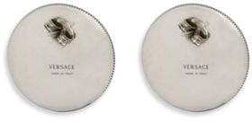 Versace Gray Brass Earrings Grijs