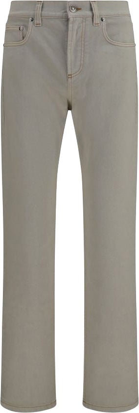 Versace Beige Cotton Tapered Jeans Beige