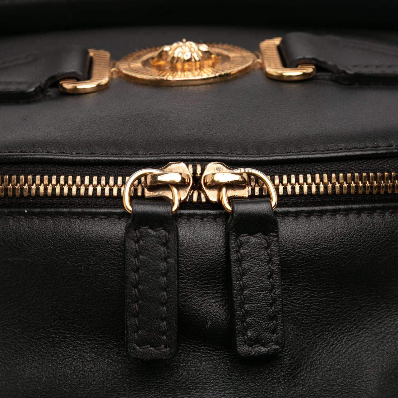 Versace Leather Medusa Biggie Backpack Zwart