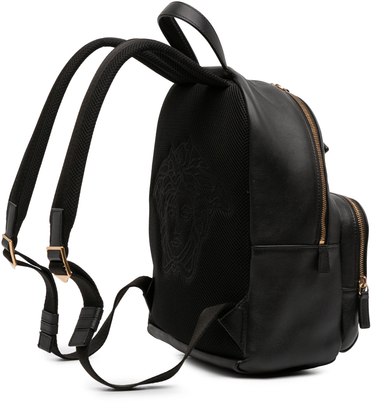 Versace Leather Medusa Biggie Backpack Zwart