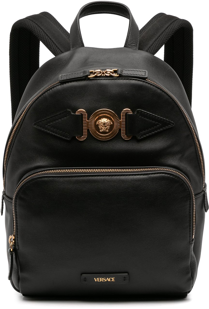 Versace Leather Medusa Biggie Backpack Zwart