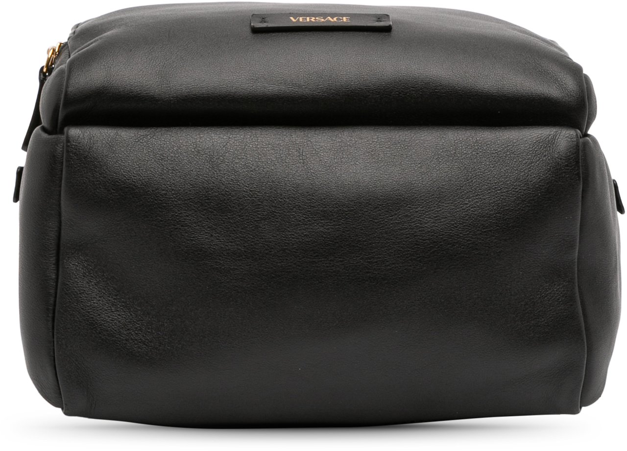 Versace Leather Medusa Biggie Backpack Zwart