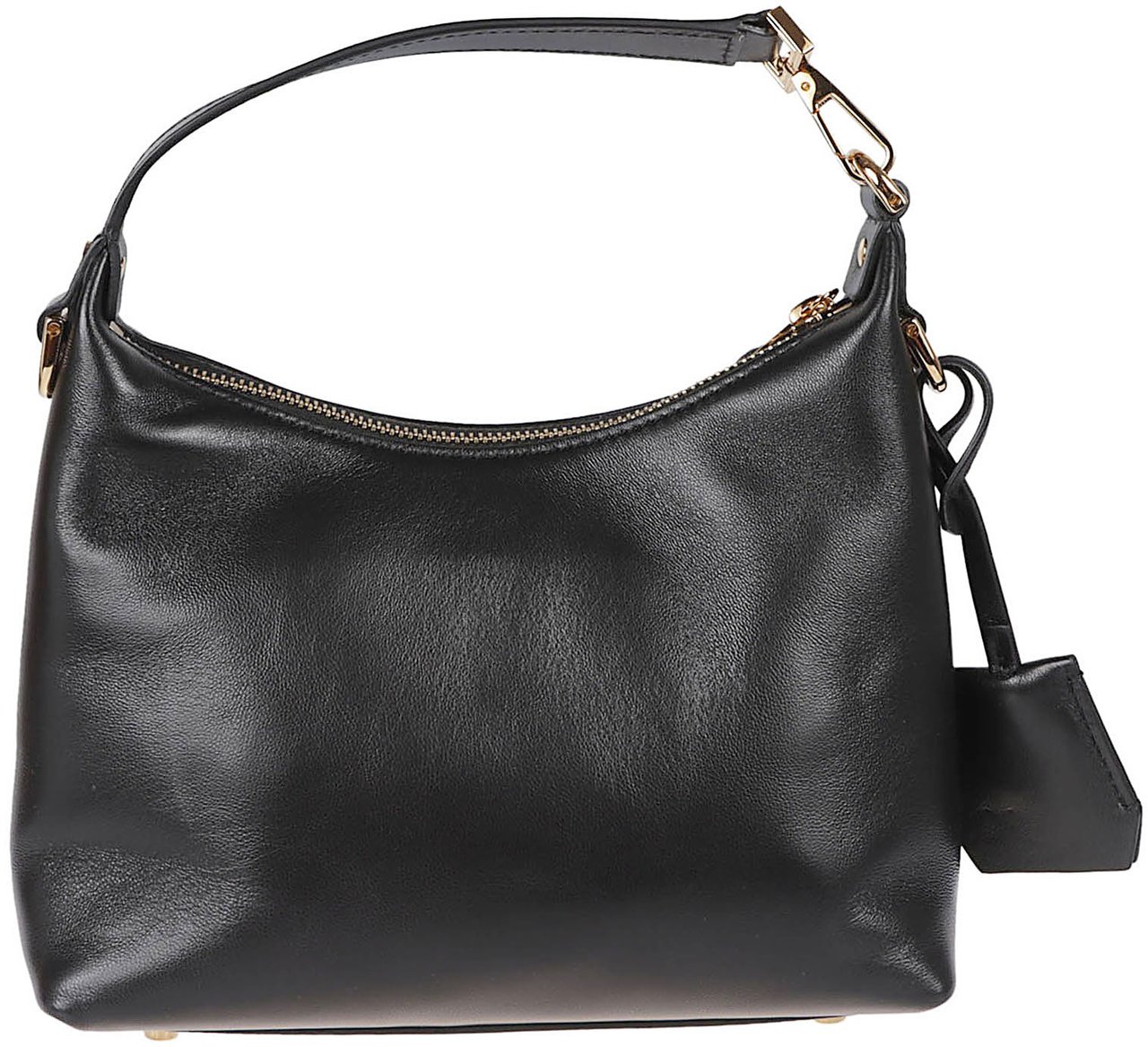 Versace Black Leather Bag With Adjustable Strap Grijs