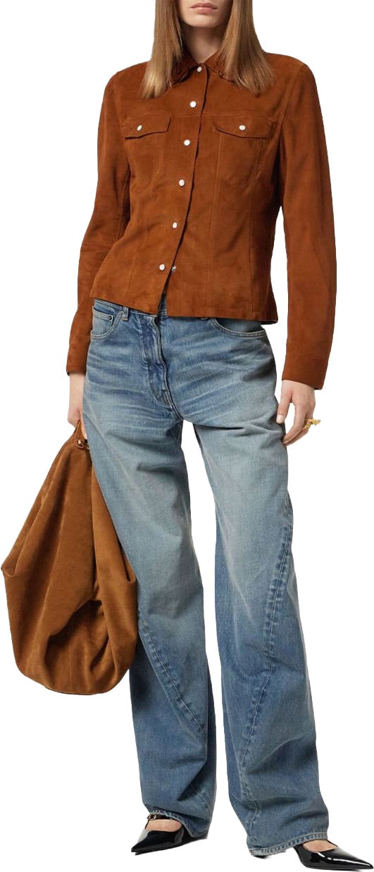 Versace Faded Blue Denim Trousers Blauw