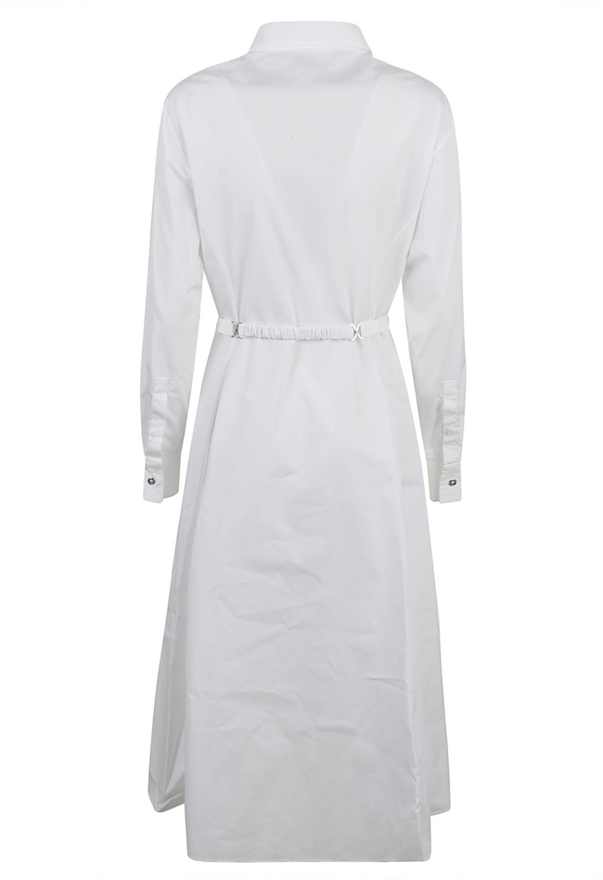 Versace White Shirt Dress With Cut-Out Floral Embroidery Wit