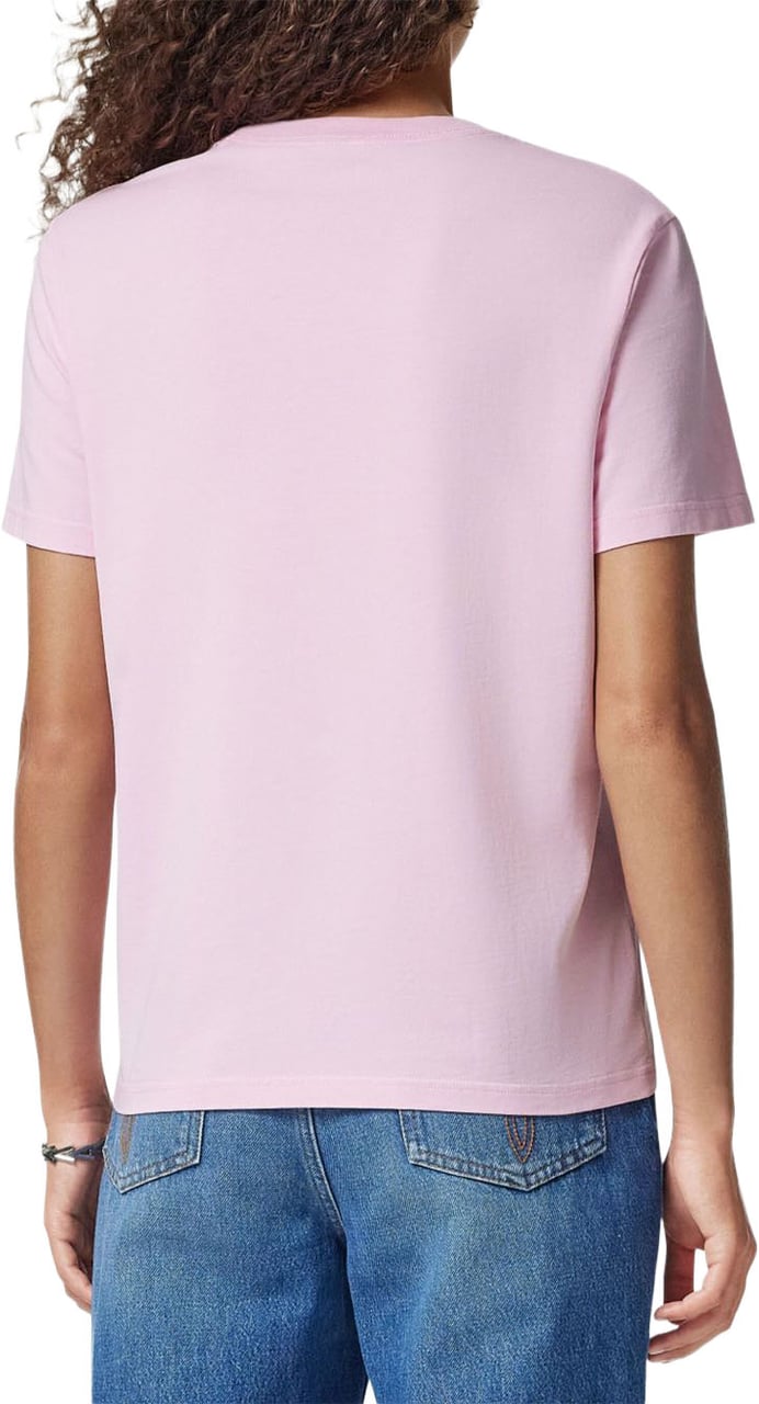 Versace Flamingo Pink Short-Sleeved Crew Neck Top Paars
