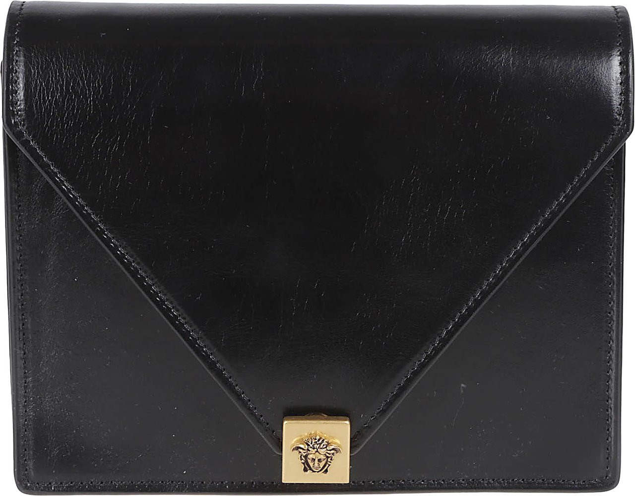 Versace Mini Calf Leather Bag with Medusa Emblem Zwart
