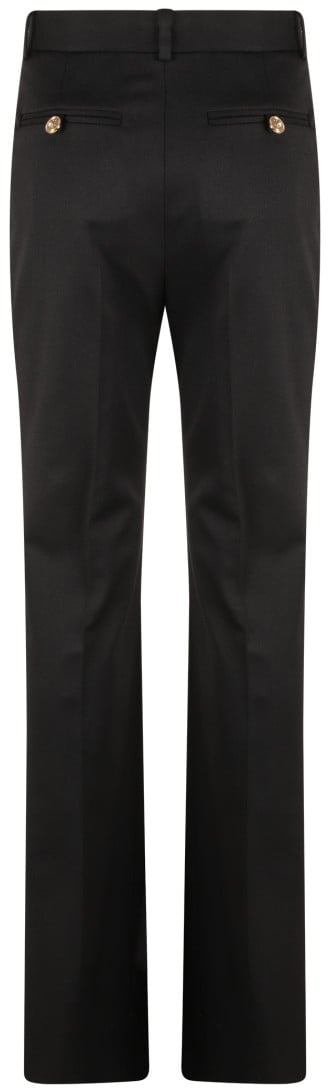 Versace Black Trousers With Concealed Zip Zwart