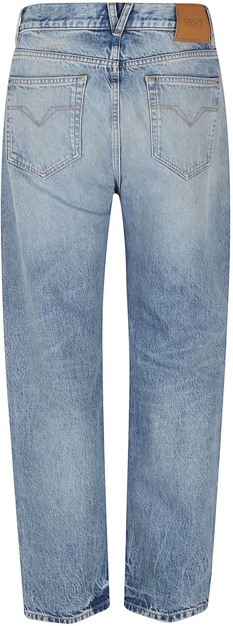 Versace Light Blue Denim Jeans Grijs