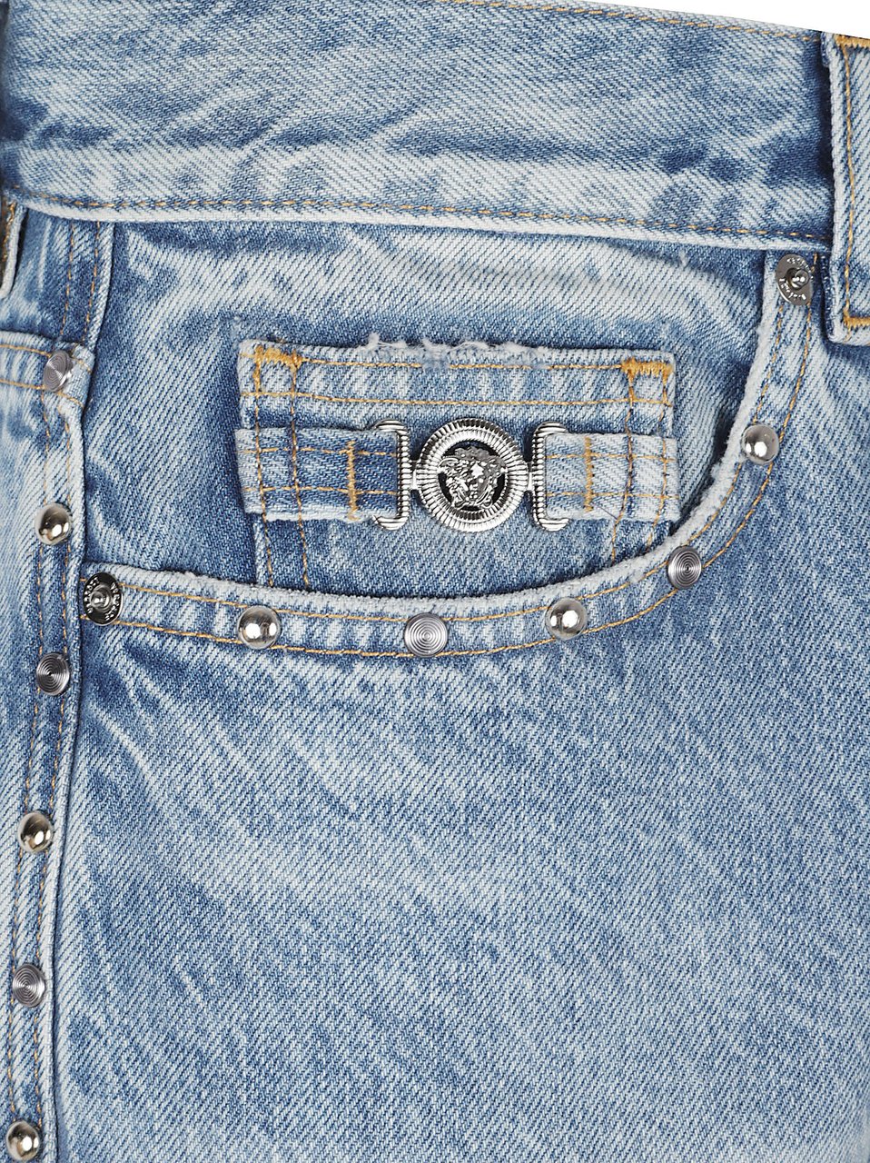 Versace Light Blue Denim Jeans Grijs