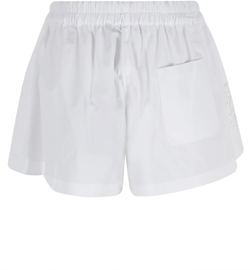 Versace Relaxed-Fit Shorts With Floral Embroidery Wit