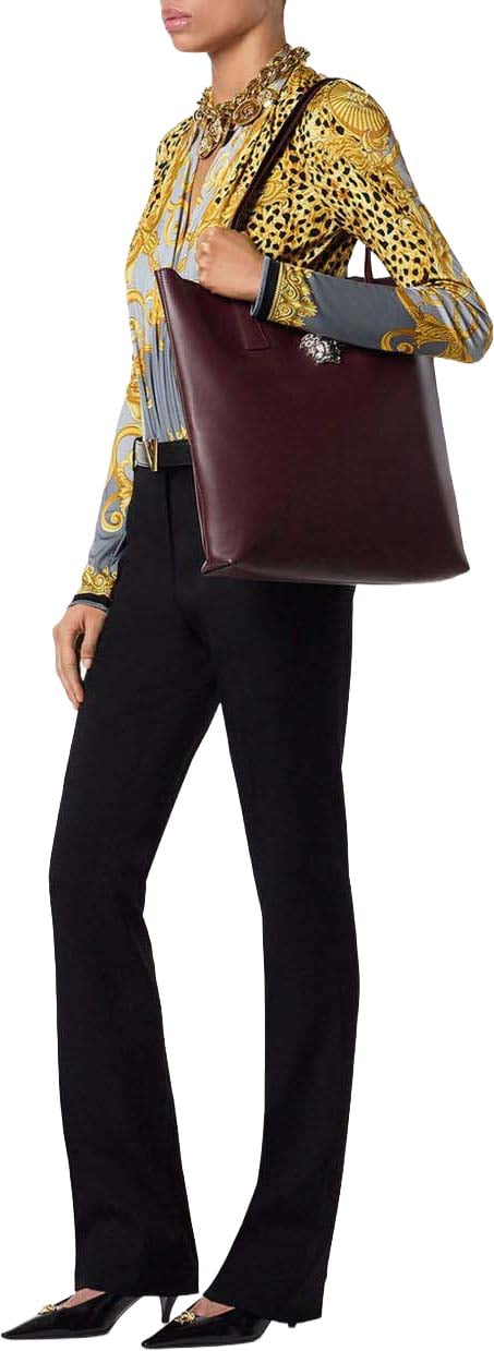 Versace Graphic Print V-Neck Bodysuit Grijs