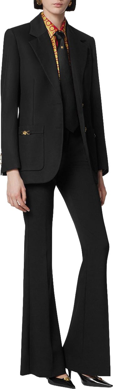 Versace Tailored Black Jacket Zwart