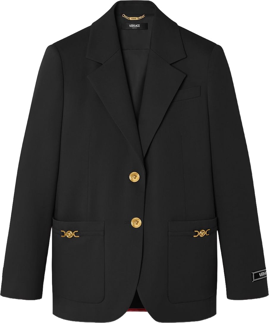Versace Tailored Black Jacket Zwart