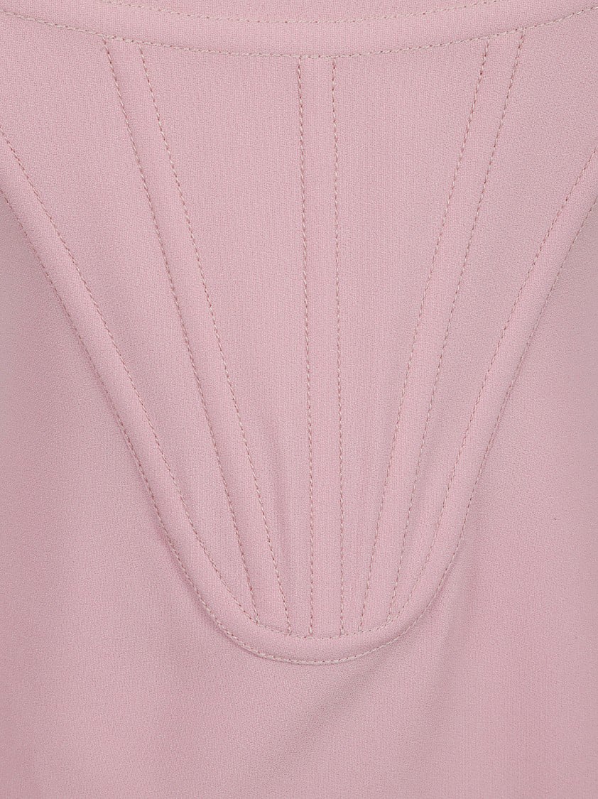 Versace Structured Fitted Dress Roze