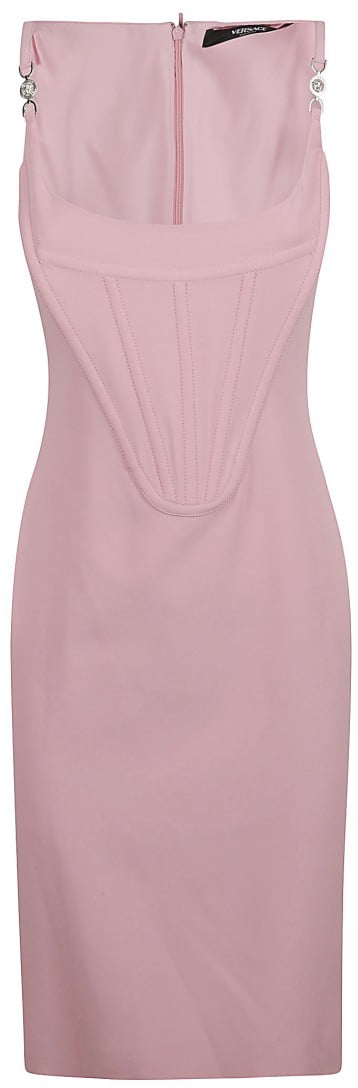 Versace Structured Fitted Dress Roze