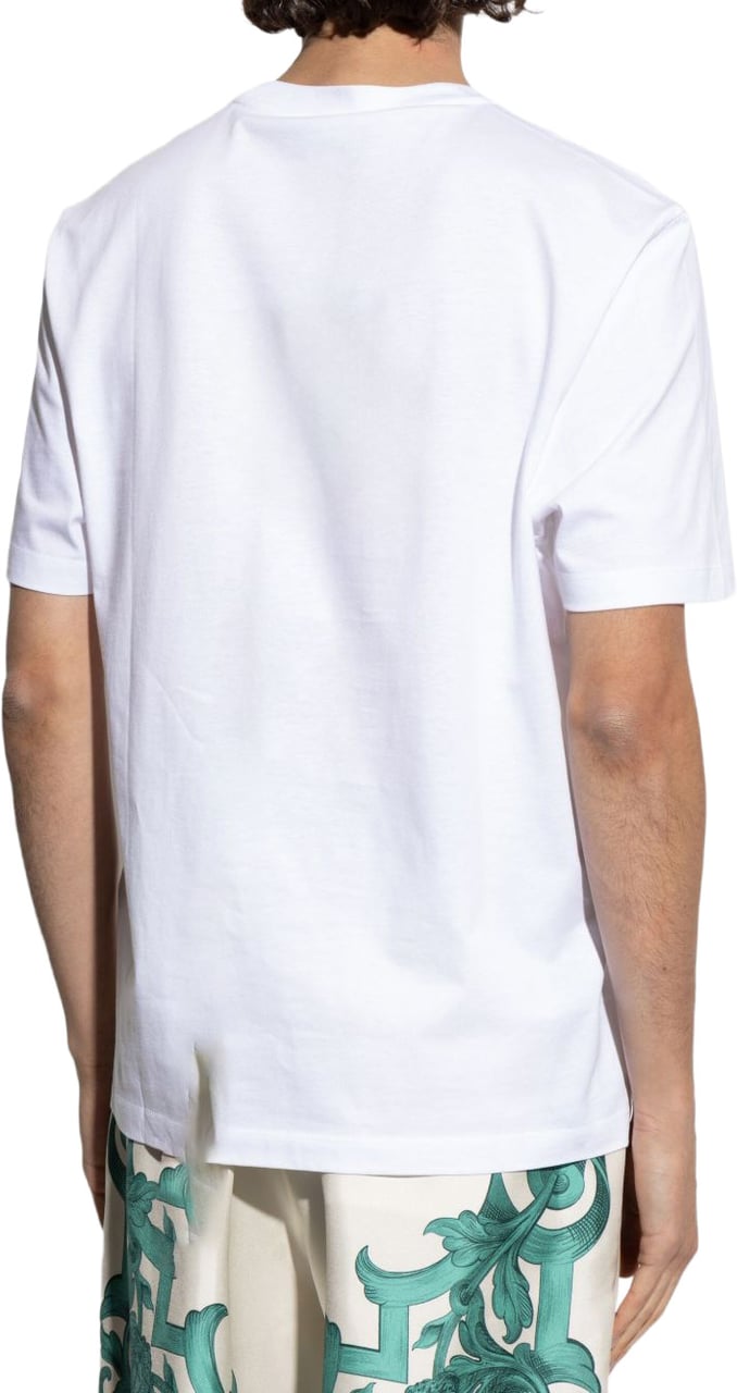 Versace Graphic Print White T-Shirt Wit
