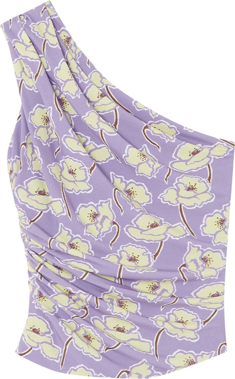 Versace One-Shoulder Lilac Top Wit