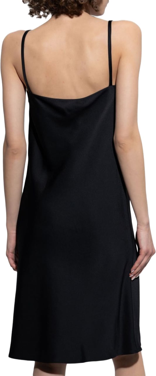 Versace Knee-Length Black Dress Zwart