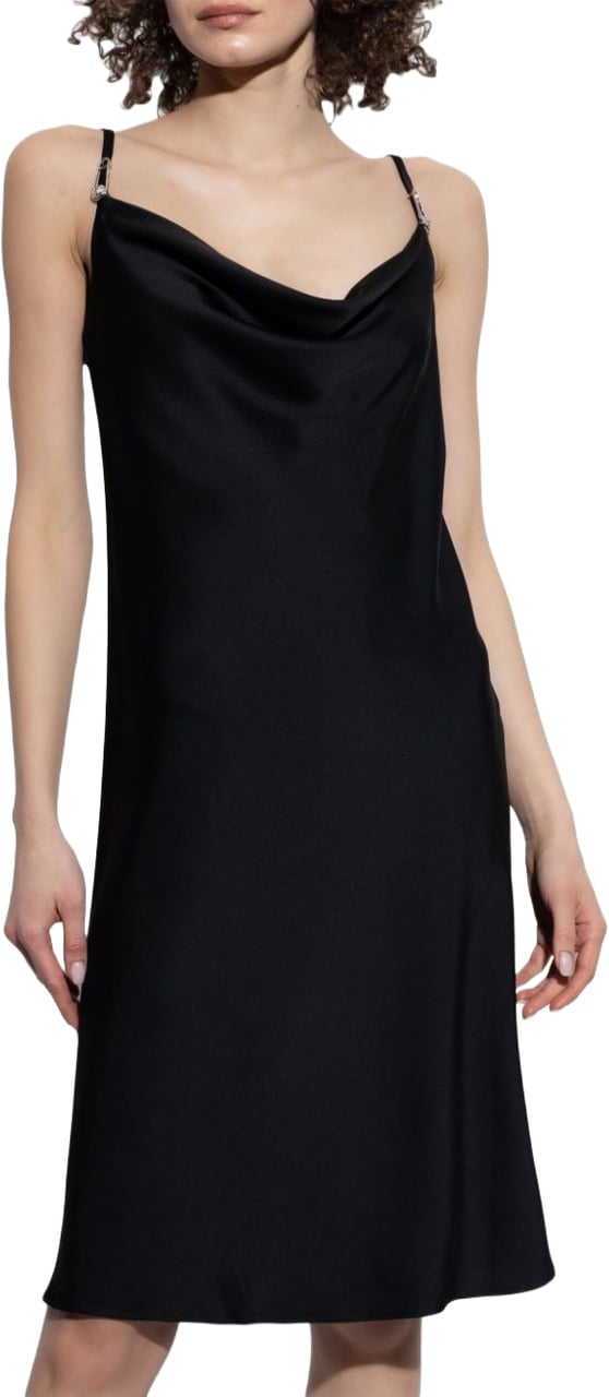 Versace Knee-Length Black Dress Zwart