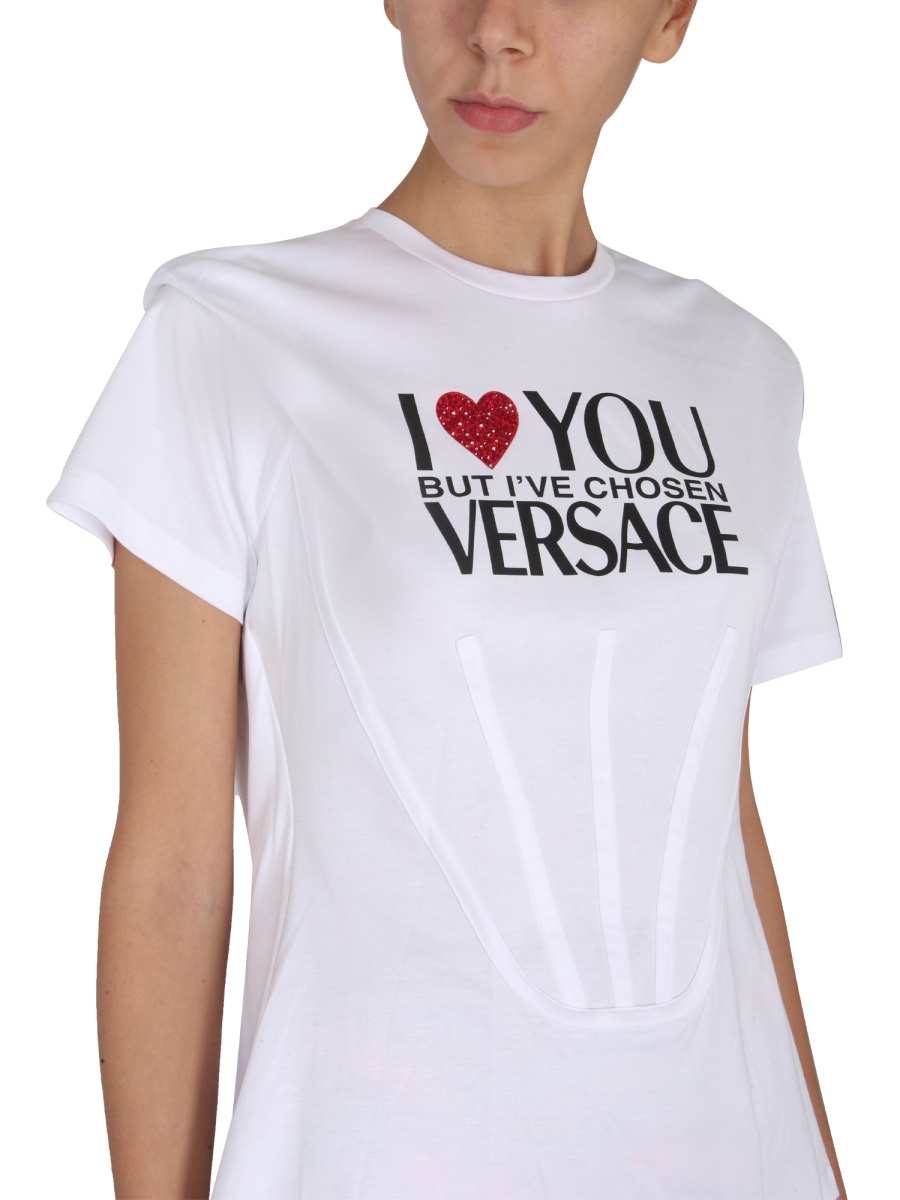 Versace T SHIRT WITH LOGO Wit