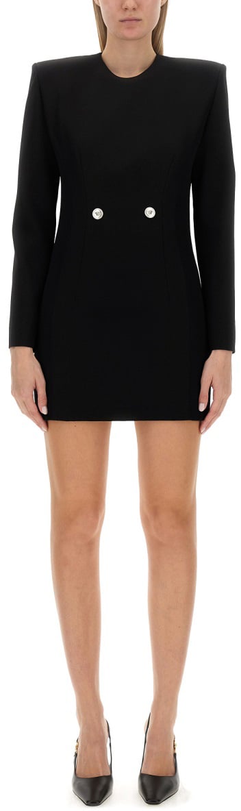 Versace MINI GRAIN DE POUDRE DRESS Zwart