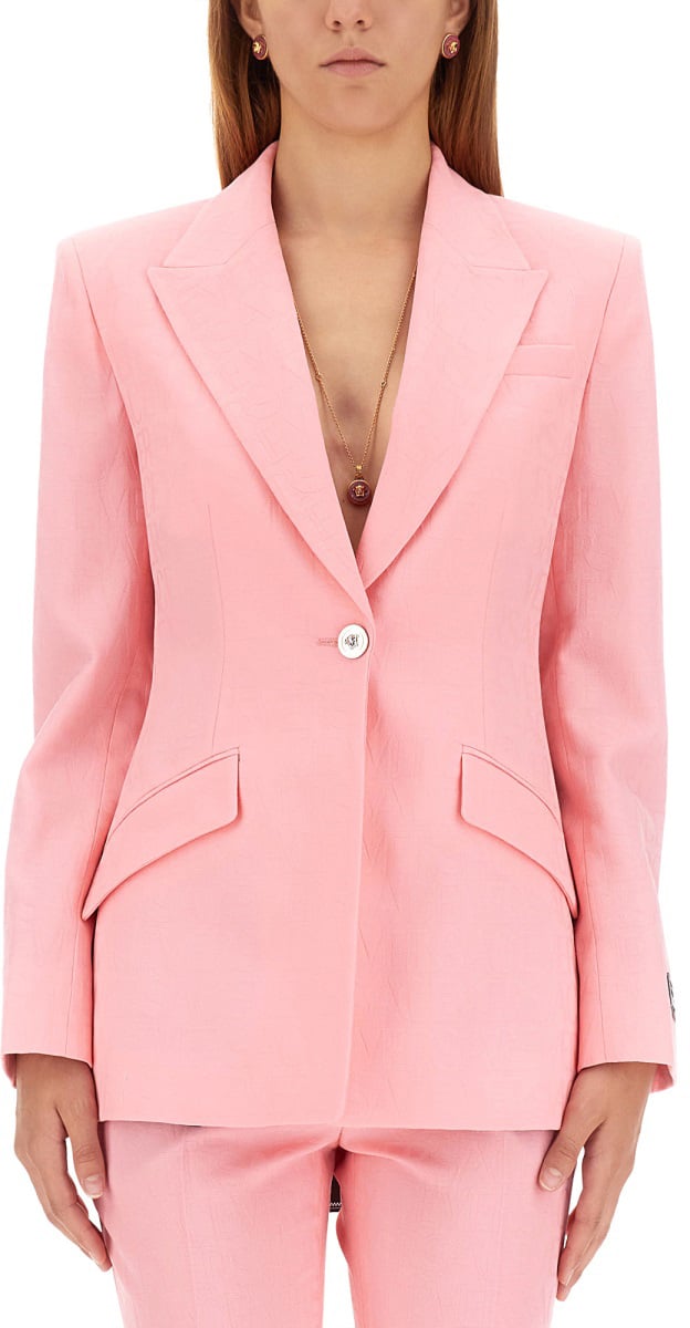 Versace SINGLE BREASTED MEDUSA JACKET Roze