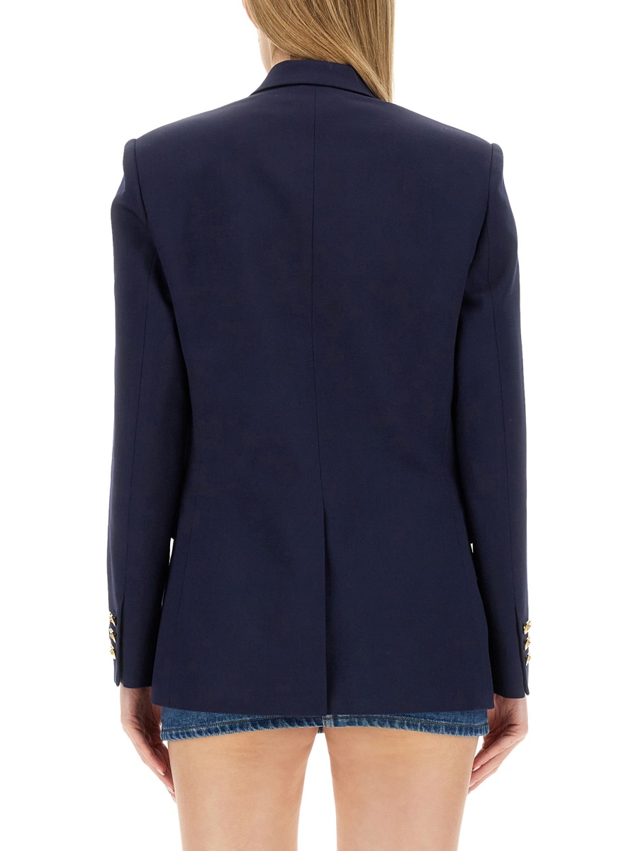 Versace DOUBLE-BREASTED BLAZER Blauw