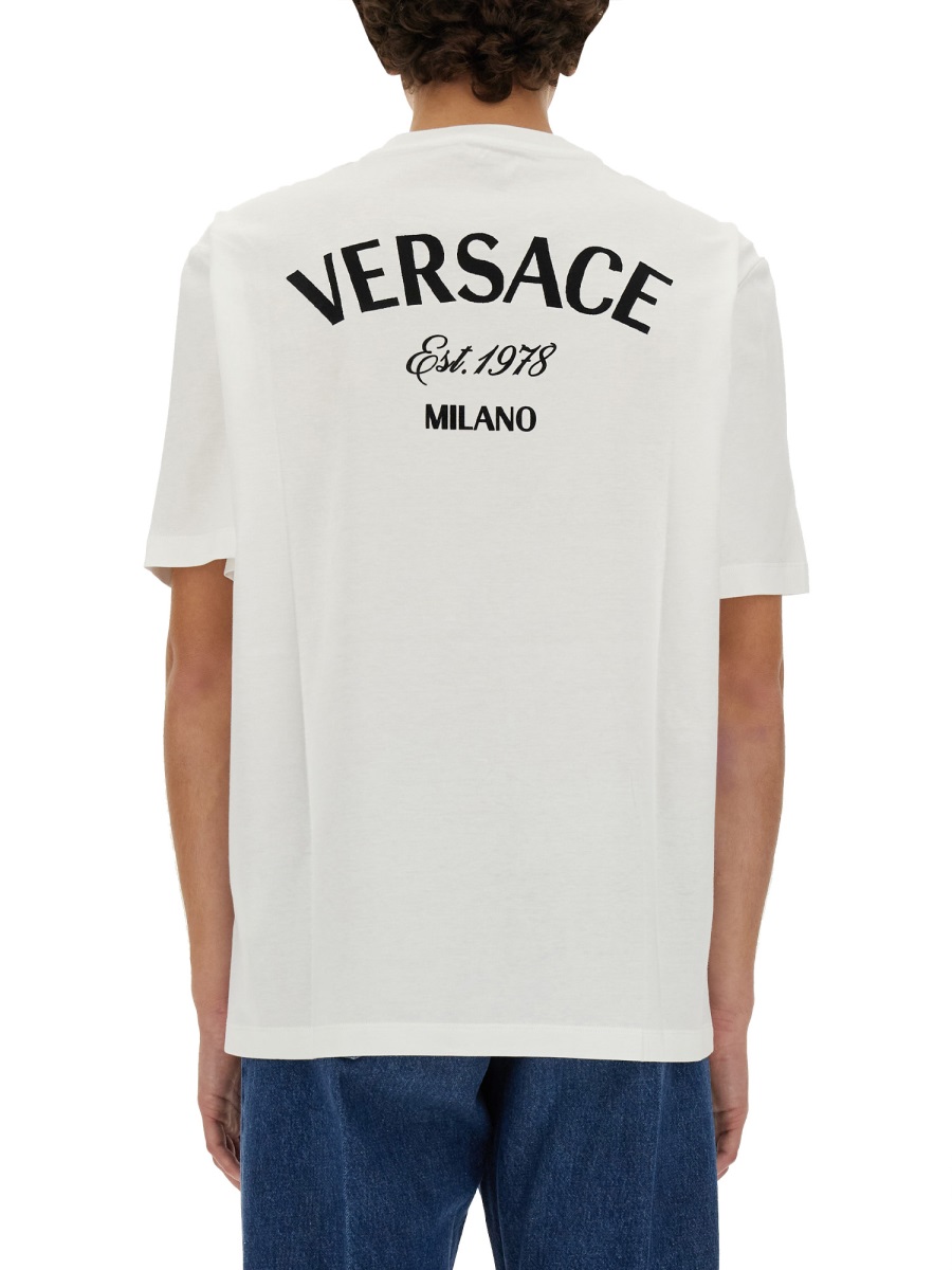 Versace T-SHIRT WITH LOGO Wit
